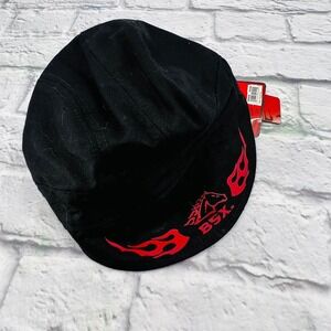 BSX Gear Mens Black Armorcap Welding Cap One Size Flame Horse Logo